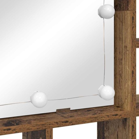 VidaXL Szafka z lustrem z półką Stare drewno 91 x 15 x 76,5 cm
