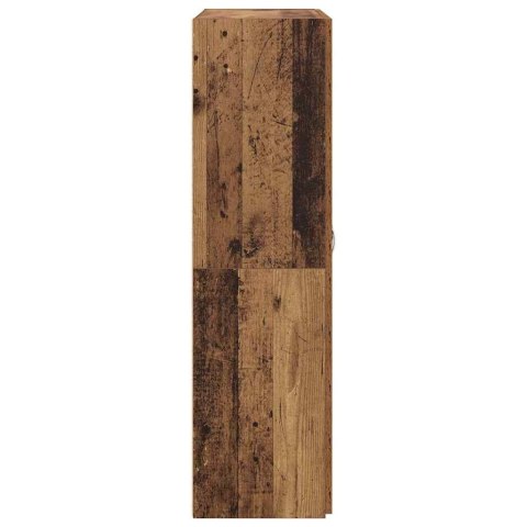 VidaXL Biurowa szafka z półką z drzwiami Czarny Dąb 60 x 32 x 115 cm