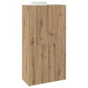VidaXL Biurowa szafka z półką z drzwiami Stare drewno 60 x 32 x 115 cm