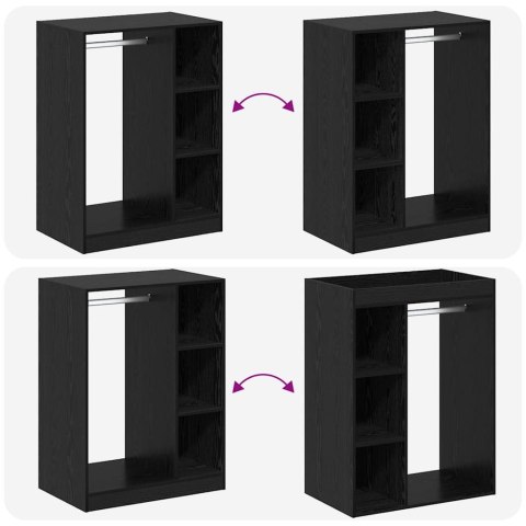 GARDEROBA CZARNY DĄB 77X48X102CM