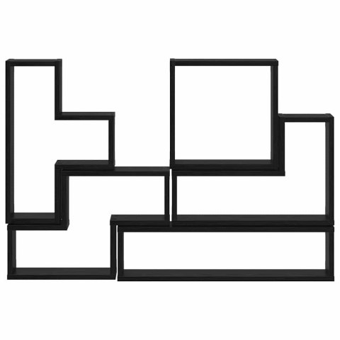 VidaXL Sześcian na ścianę z półką Inny Czarny dąb 96 x 12 x 64 cm