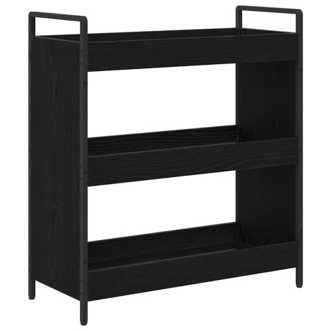 VidaXL Wózek Kuchenny Czarny Dąb 70 x 30 x 82 cm