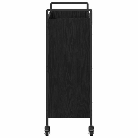 VidaXL Wózek Kuchenny Czarny Dąb 70 x 30 x 82 cm