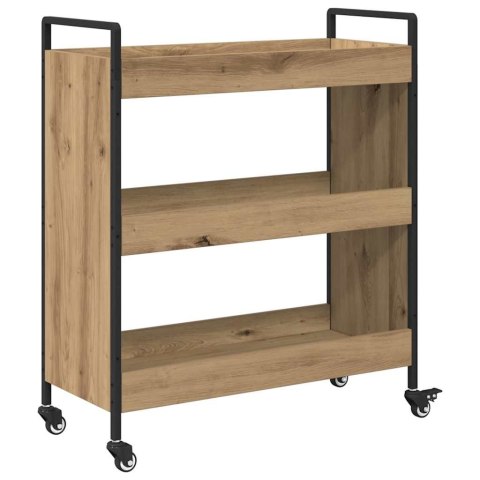 VidaXL Wózek Kuchenny Dąb rzemieślniczy 70 x 30 x 82 cm