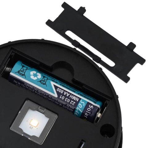 LAMPY SOLARNE OGRODOWE 2 SZTUKI SŁUPKI STALOWE 50CM BIAŁE CIEPŁA BIEL LED