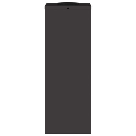 LAMPY SOLARNE OGRODOWE 2 SZTUKI SŁUPKI STALOWE 50CM CZARNE CIEPŁA BIEL LED