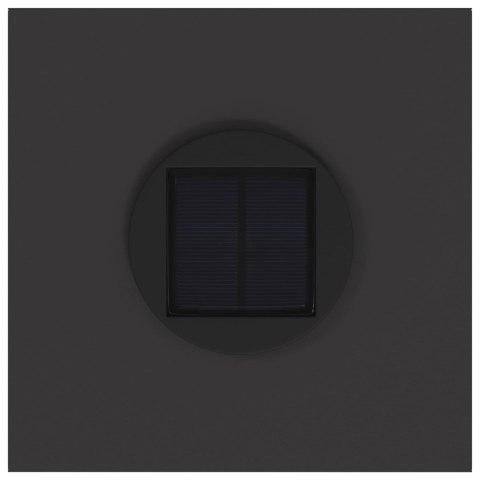 LAMPY SOLARNE OGRODOWE 2 SZTUKI SŁUPKI STALOWE 50CM CZARNE CIEPŁA BIEL LED