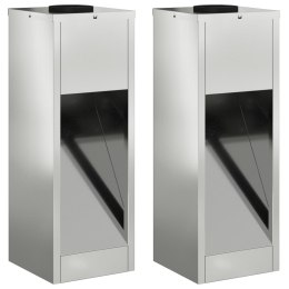 VidaXL Solarna Lampa LED na Ścieżkę 2 pcs Galwanizowany Galwanizowany