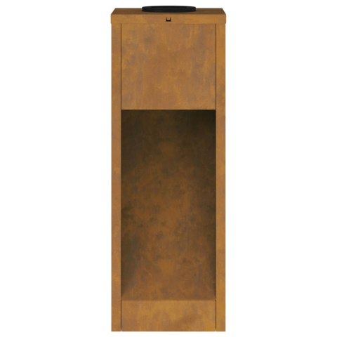 LAMPY SOLARNE OGRODOWE 2 SZTUKI SŁUPKI STALOWE 50CM LOFT RDZAWE CIEPŁA BIEL