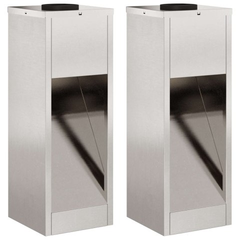 VidaXL Solarna Lampa LED na Ścieżkę 2 pcs Stal nierdzewna