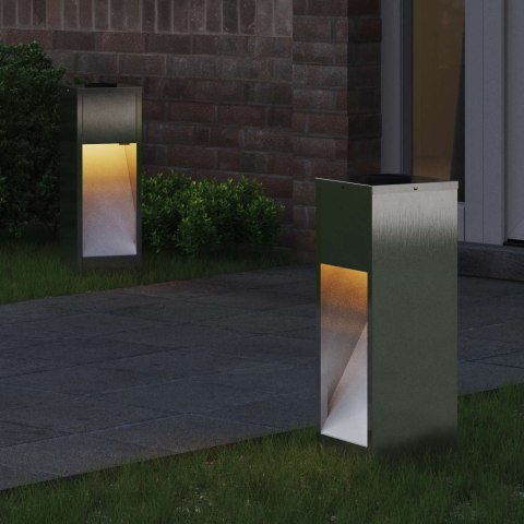 VidaXL Solarna Lampa LED na Ścieżkę 2 pcs Stal nierdzewna