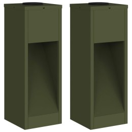 VidaXL Solarna Lampa LED na Ścieżkę 2 pcs Zielony oliwkowy