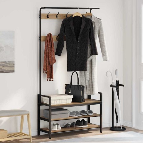 VidaXL Wieszak na płaszcze z półką Inny dąb artisan 95 x 34 x 184 cm