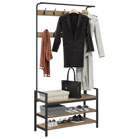 VidaXL Wieszak na płaszcze z półką Inny dąb artisan 95 x 34 x 184 cm