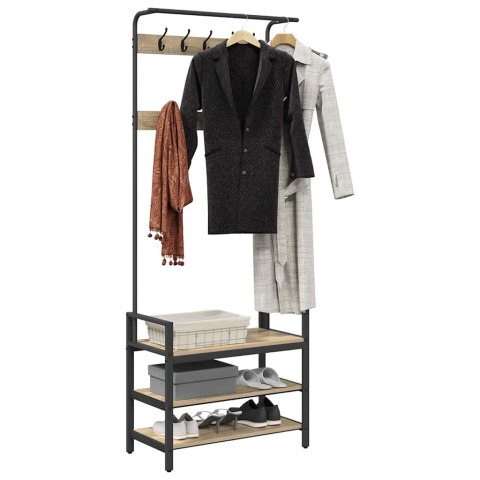 VidaXL Wieszak na płaszcze z półką Inny dąb sonoma 75 x 34 x 184 cm