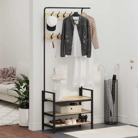 VidaXL Wieszak na płaszcze z półką Inny dąb sonoma 75 x 34 x 184 cm