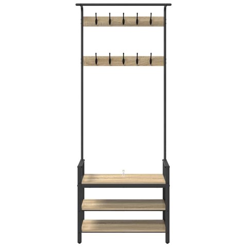 VidaXL Wieszak na płaszcze z półką Inny dąb sonoma 75 x 34 x 184 cm