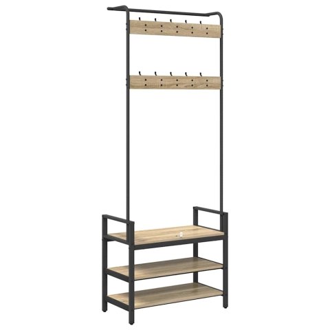 VidaXL Wieszak na płaszcze z półką Inny dąb sonoma 75 x 34 x 184 cm