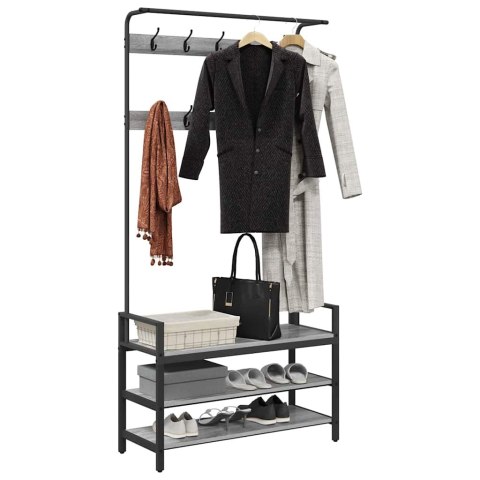 WIESZAK NA PŁASZCZE Z PÓŁKĄ SZARY DĄB SONOMA 95X34X184CM