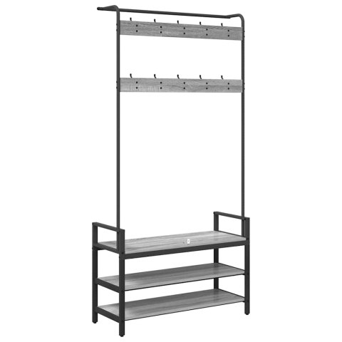 WIESZAK NA PŁASZCZE Z PÓŁKĄ SZARY DĄB SONOMA 95X34X184CM