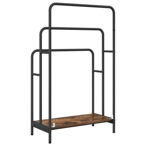 VidaXL Wieszak na ubrania Dąb w odcieniu dymnym 60 x 30 x 100.5 cm