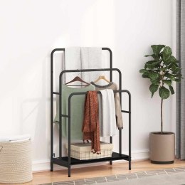 VidaXL Wieszak na ubrania z półką Czarny dąb 60 x 30 x 100.5 cm