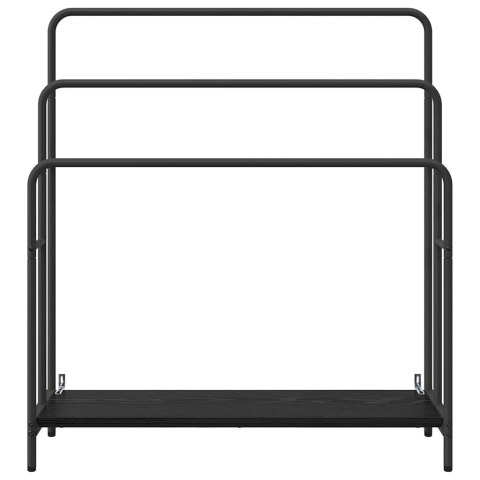 VidaXL Wieszak na ubrania z półką Czarny dąb 90 x 30 x 100.5 cm