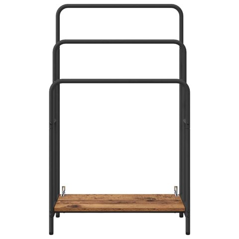 VidaXL Wieszak na ubrania z półką Stare drewno 60 x 30 x 100.5 cm