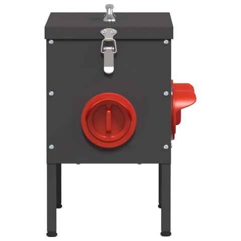 VidaXL Karmnik dla kur 2 pcs Czarny 41,5 x 20,5 x 33 cm