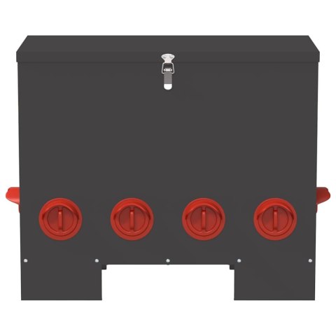 KARMNIK DLA KUR 2 SZT CZARNY 60,5X29X51CM