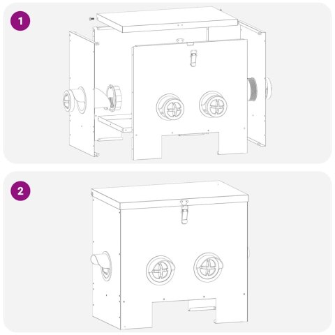 VidaXL Karmnik dla kur 2 pcs Srebrny 40,5 x 25 x 38 cm