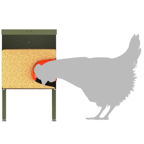 KARMNIK DLA KUR 2 SZT ZIELONY OLIWKOWY 41,5X20,5X33CM