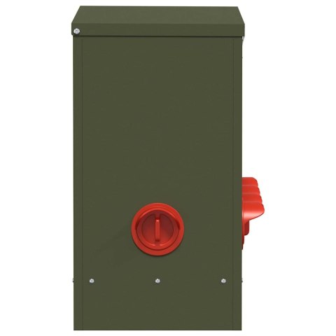 VidaXL Karmnik dla kur 2 pcs Zielony oliwkowy 60,5 x 29 x 51 cm