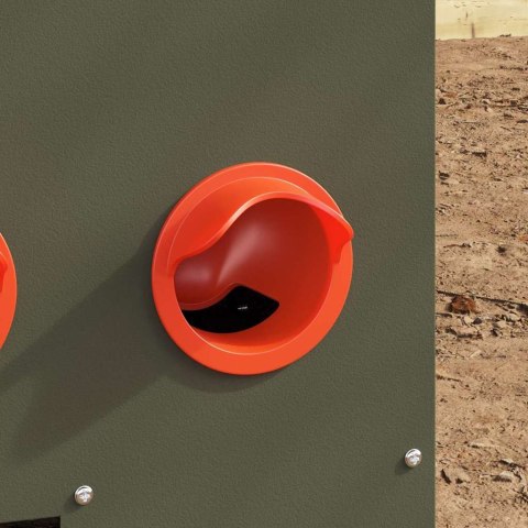 VidaXL Karmnik dla kur 2 pcs Zielony oliwkowy 60,5 x 29 x 51 cm