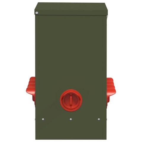 VidaXL Karmnik dla kur 2 pcs Zielony oliwkowy 60,5 x 29 x 51 cm