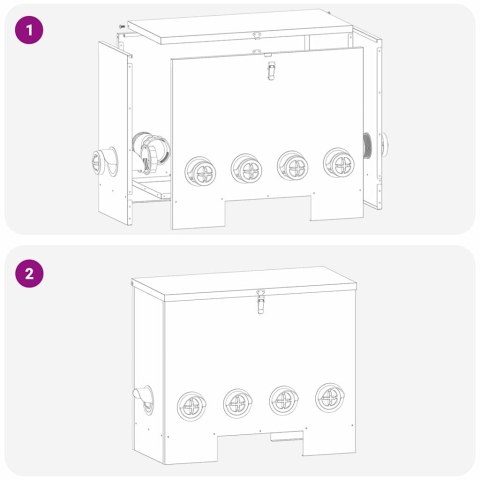 VidaXL Karmnik dla kur 2 pcs Zielony oliwkowy 60,5 x 29 x 51 cm