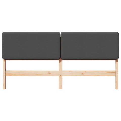 TAPICEROWANE WEZGŁOWIE BRĄZOWY I CIEMNOSZARY 180CM