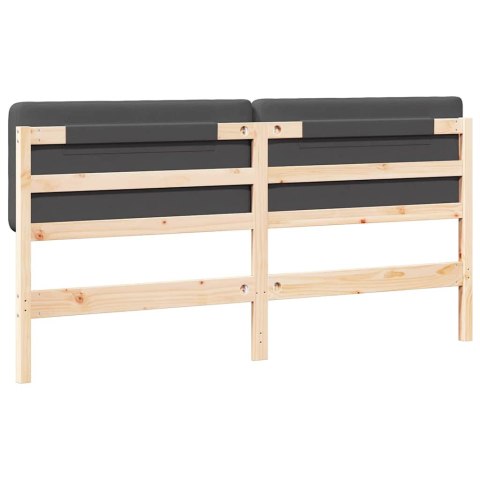 TAPICEROWANE WEZGŁOWIE BRĄZOWY I CIEMNOSZARY 180CM