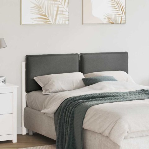 TAPICEROWANE WEZGŁOWIE Z ZAGŁÓWKIEM BIAŁY I JASNOSZARY 160CM