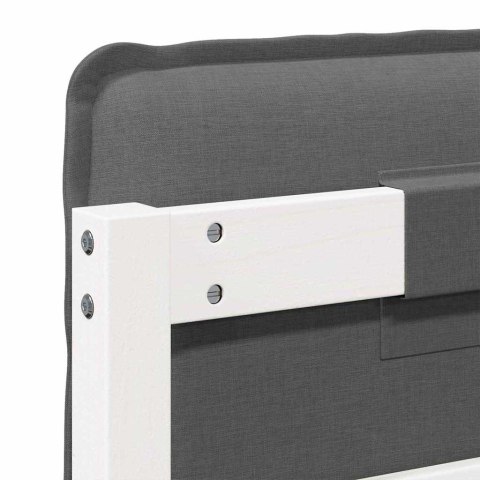 TAPICEROWANE WEZGŁOWIE Z ZAGŁÓWKIEM BIAŁY I JASNOSZARY 160CM