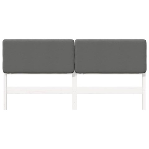 TAPICEROWANE WEZGŁOWIE Z ZAGŁÓWKIEM BIAŁY I JASNOSZARY 200CM