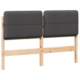 TAPICEROWANE WEZGŁOWIE BRĄZOWY I CIEMNOSZARY 120CM