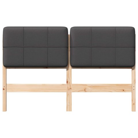 TAPICEROWANE WEZGŁOWIE BRĄZOWY I CIEMNOSZARY 140CM