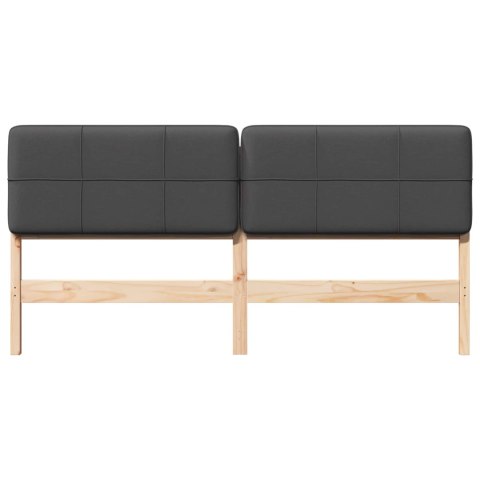 TAPICEROWANE WEZGŁOWIE BRĄZOWY I CIEMNOSZARY 200CM