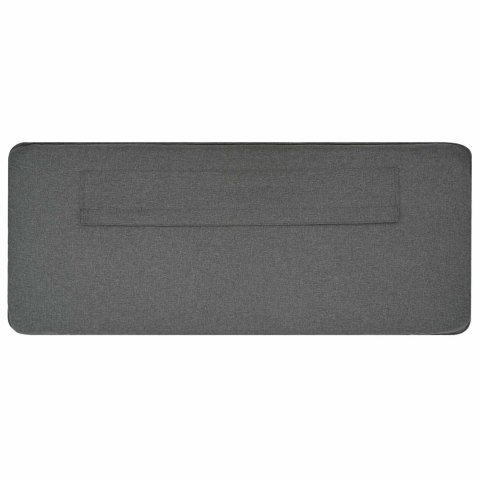 TAPICEROWANE WEZGŁOWIE Z ZAGŁÓWKIEM BIAŁY I JASNOSZARY 160CM