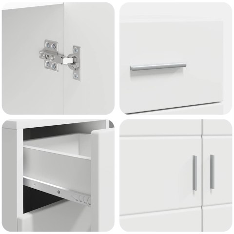 VidaXL Bufet Biały 88,5 x 30,5 x 73 cm Materiał drewnopochodny