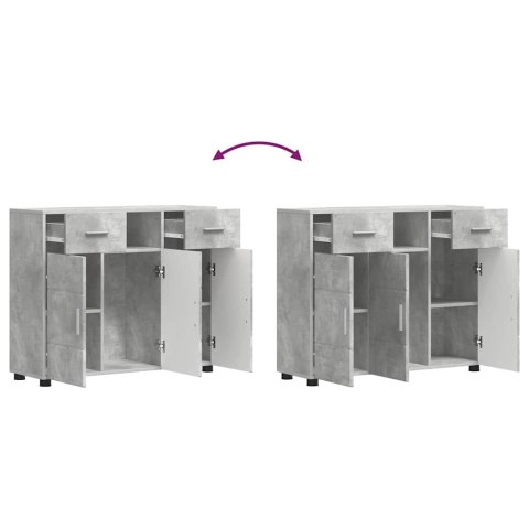 VidaXL Bufet z szufladą z drzwiami Betonowy szary 88,5 x 30,5 x 73 cm