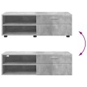 DREWNIANA SZAFKA Z SZUFLADĄ BETONOWY SZARY 100,5X39X30CM