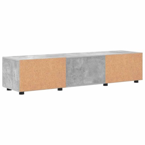 DREWNIANA SZAFKA Z SZUFLADĄ BETONOWY SZARY 150X39X30CM