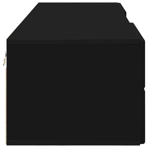 DREWNIANA SZAFKA Z SZUFLADĄ CZARNY 150X39X30CM